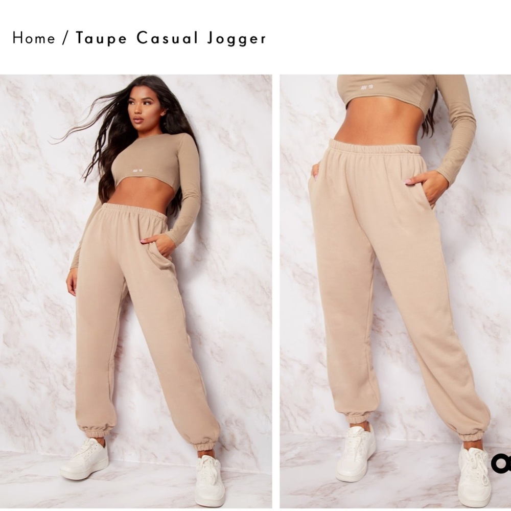 Taupe Casual Jogger